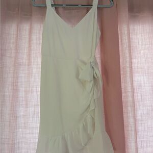 Altar'd State Cream Asymmetrical Dress
